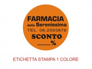 Etichette adesive per farmacie e parafarmacie (mm 34x34) (cod. 3P)